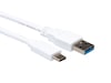 USB-A till USB-C kabel 2m (vit) USB-kablar