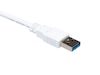 USB-A till USB-C kabel 2m (vit) USB-kablar