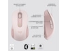 Logitech Signature M650 Large trådlös mus Rosa Mus