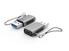 iiglo USB-A till USB-C adapter 2pk (grå) USB-kablar