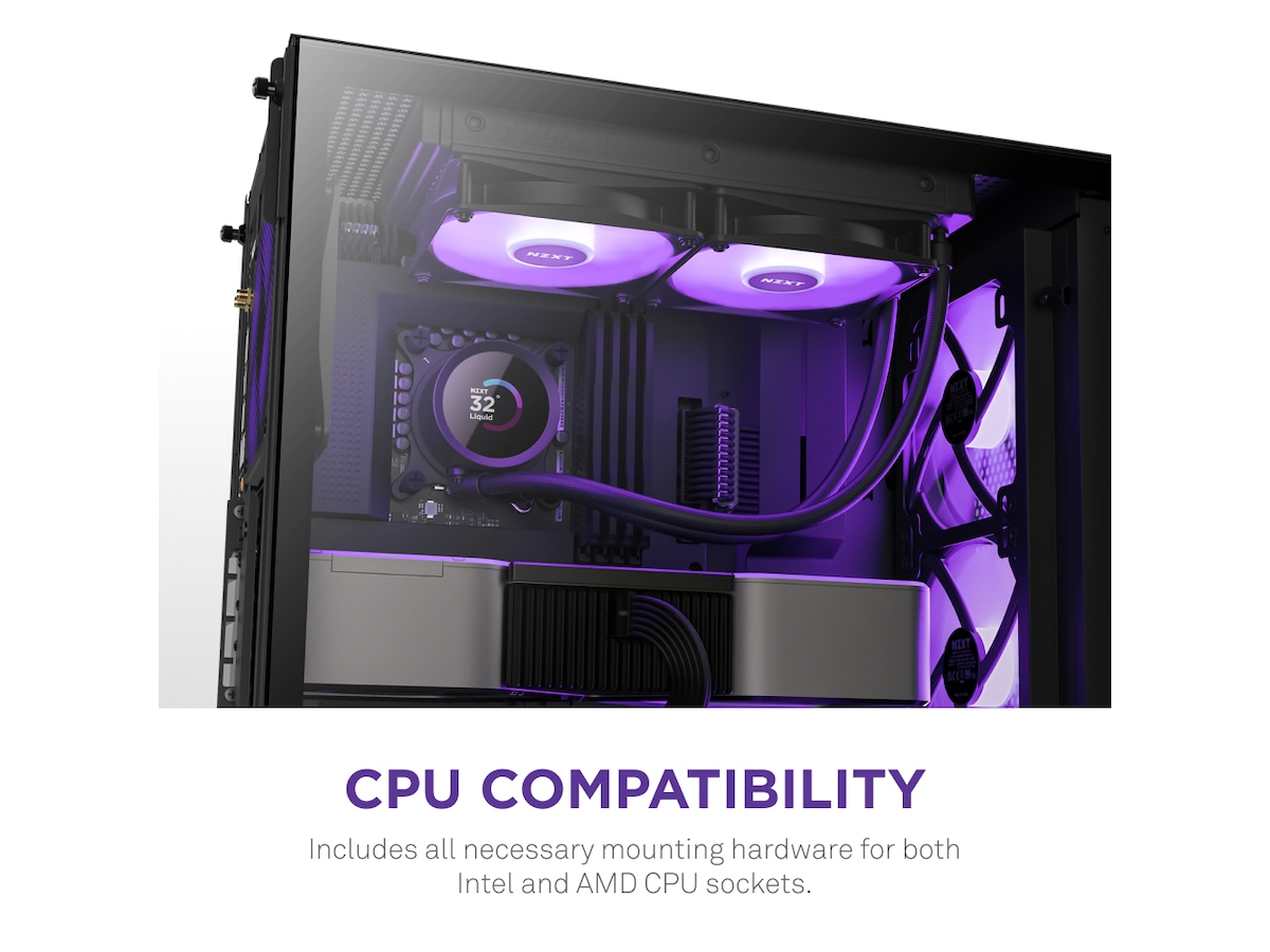 NZXT Kraken 240 RGB CPU Kylare (svart) CPU - Vattenkylning