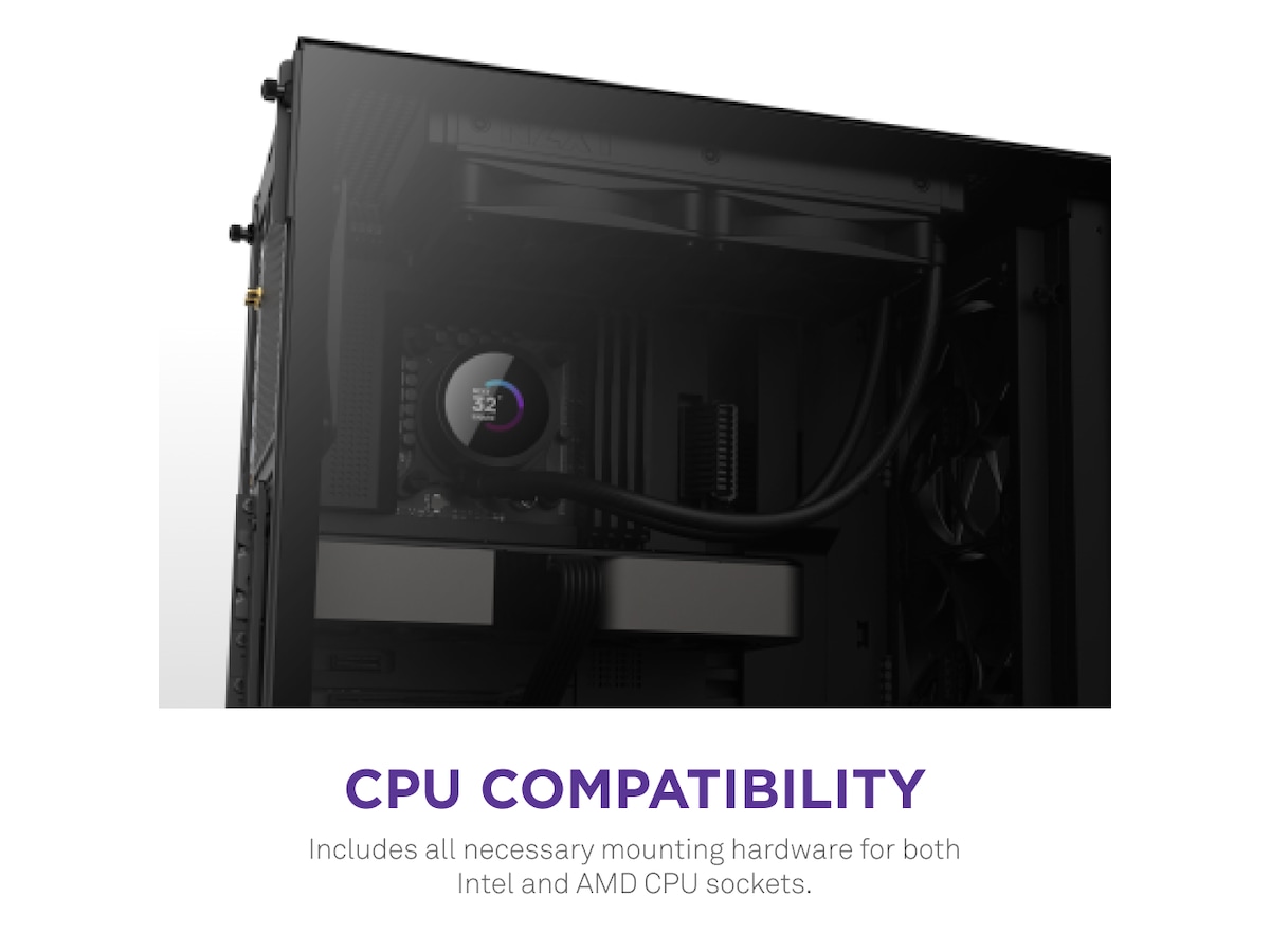 NZXT Kraken 240 AIO CPU Kylare (svart) CPU - Vattenkylning