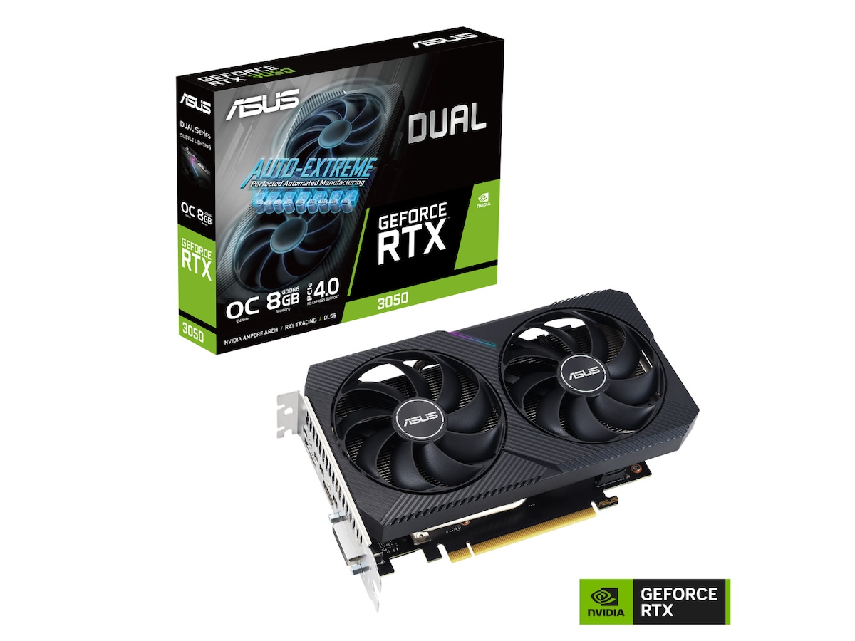 ASUS Dual GeForce RTX 3050 V2 OC Grafikkort