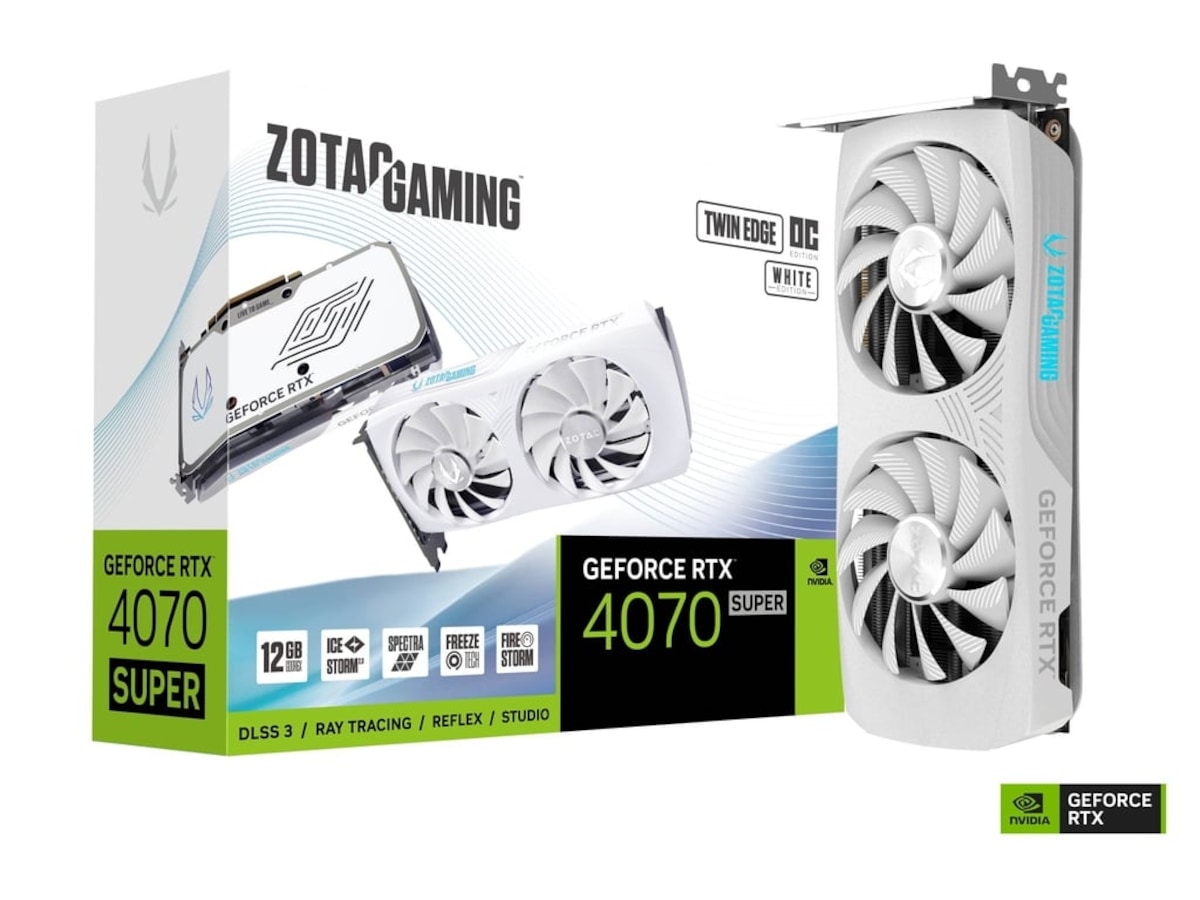 Zotac Gaming GeForce RTX 4070 Super Twin Edge OC (vit) Grafikkort