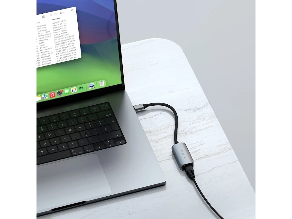 Satechi USB-C til Ethernet Adapter 18cm (grå) Kabel adapter och övergångar