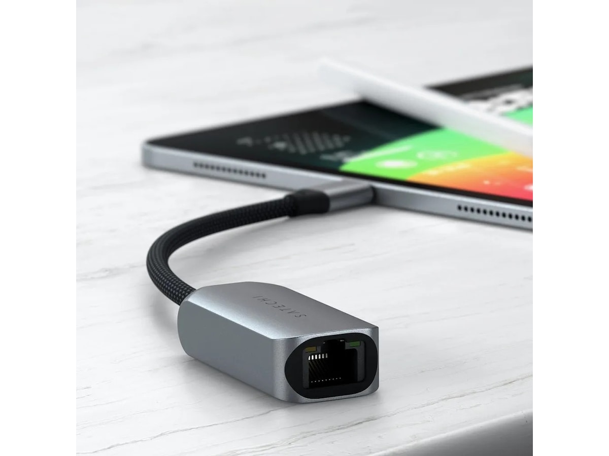 Satechi USB-C til Ethernet Adapter 18cm (grå) Kabel adapter och övergångar