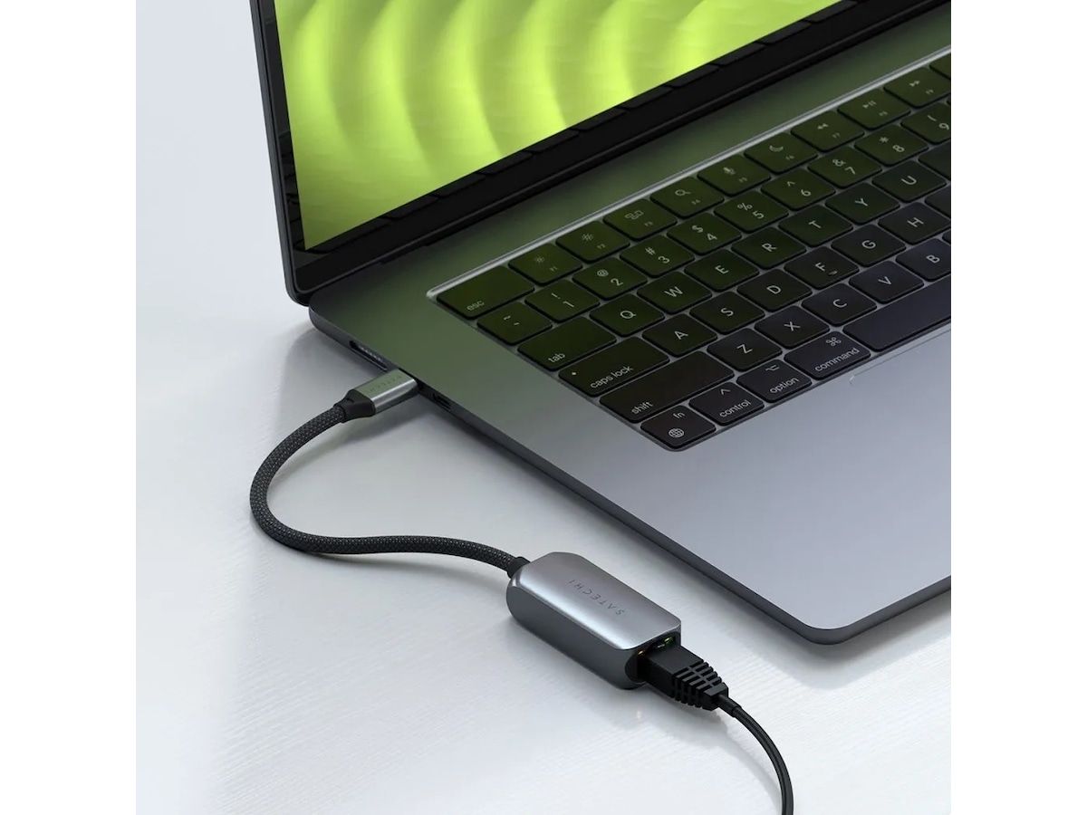 Satechi USB-C til Ethernet Adapter 18cm (grå) Kabel adapter och övergångar