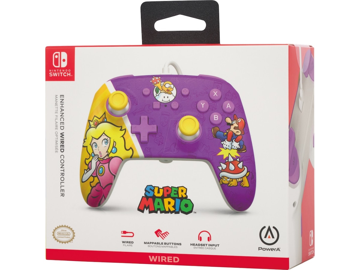 PowerA Enhanced Nintendo Switch Kontroller Princess Peach Tillbehör till spelkonsoler