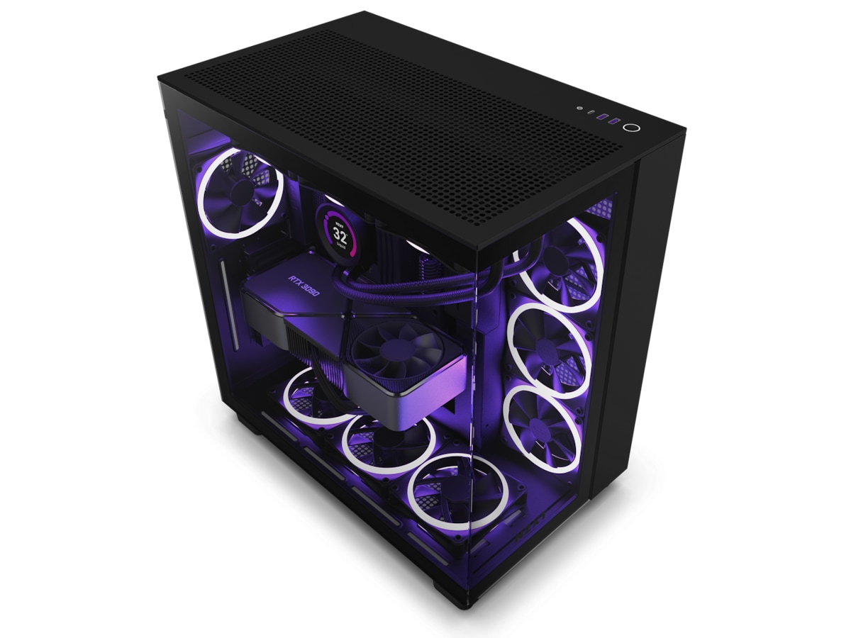 NZXT H9 Flow Dual Chamber Mid Tower (svart) Midi tower