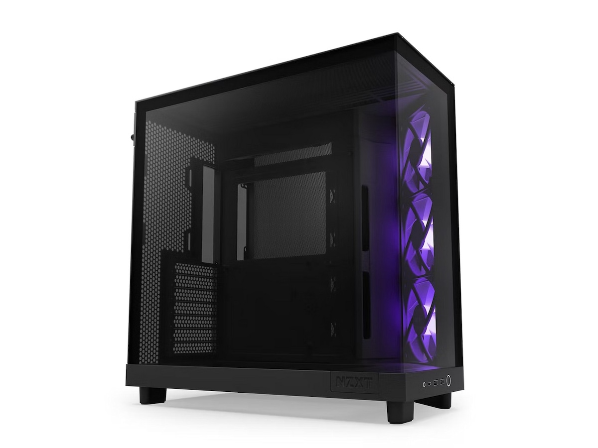 NZXT H6 Flow Case Dual Chamber RGB Mid Tower (svart) Midi tower