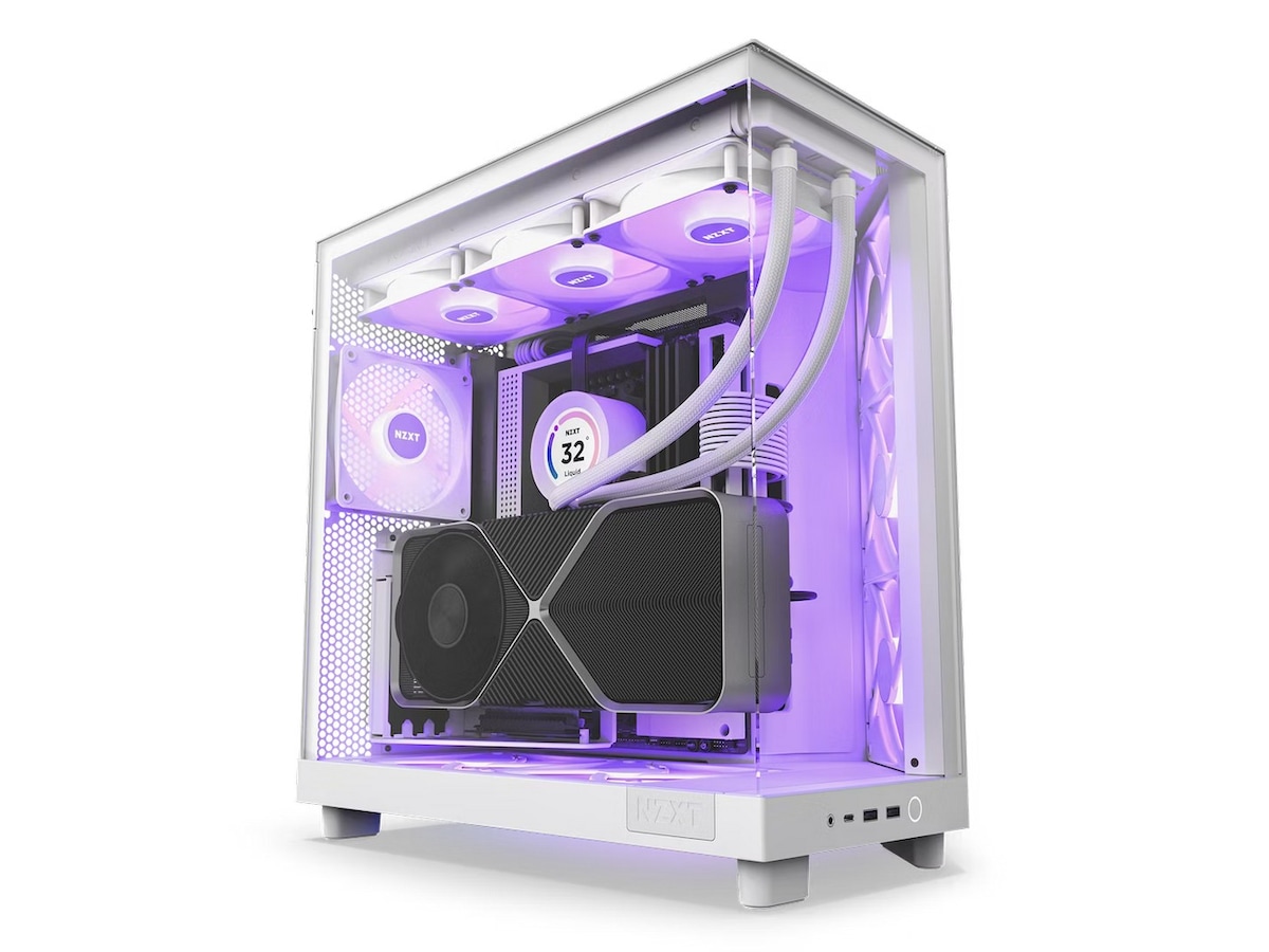 NZXT H6 Flow Case Dual Chamber Mid Tower RGB (vit) Midi tower