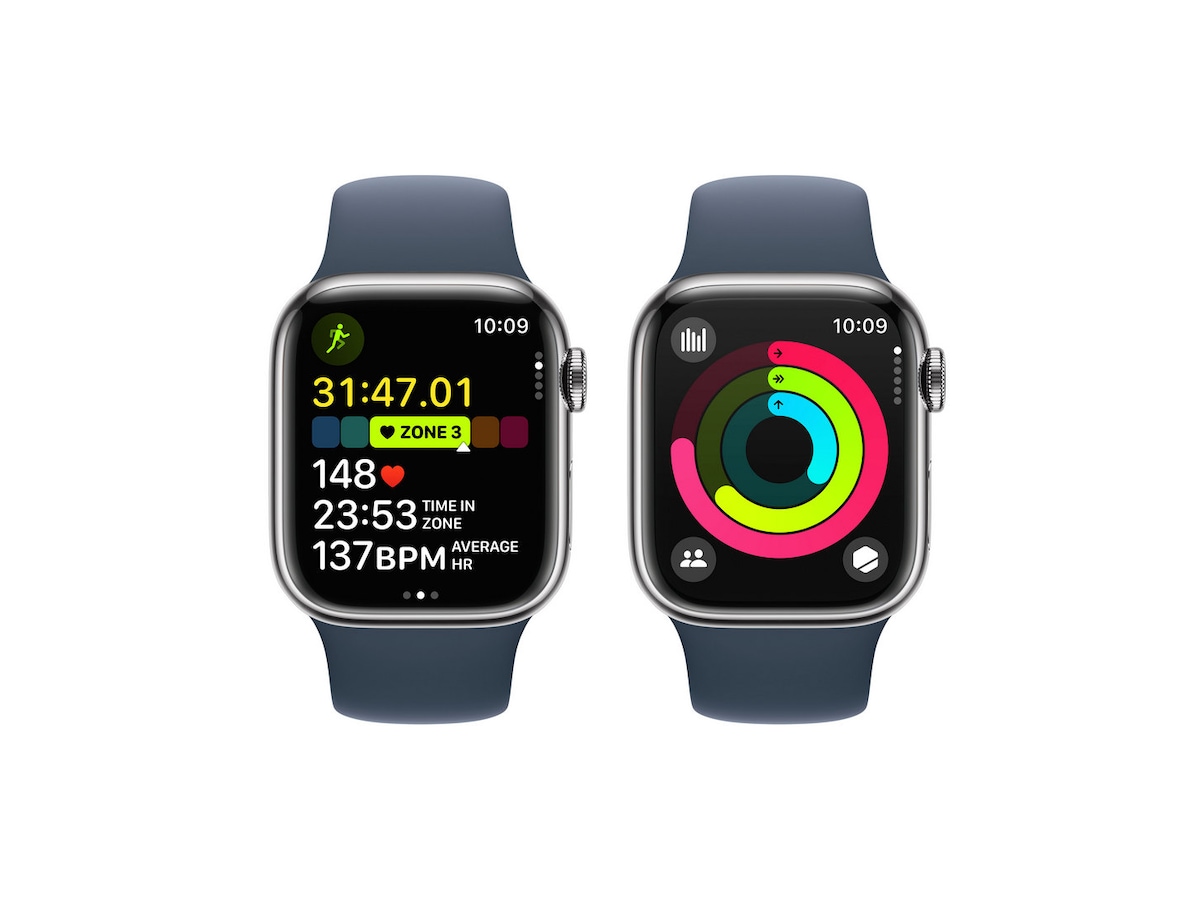 Apple Watch Series 9 GPS + LTE 41mm Rostfritt stål (silver) Smartwatches