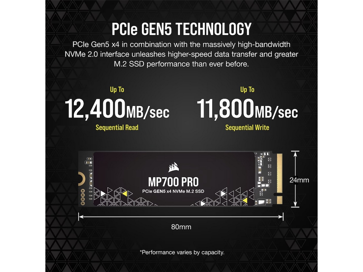 Corsair MP700 PRO 2TB NVMe 2.0 M.2 SSD SSD M.2