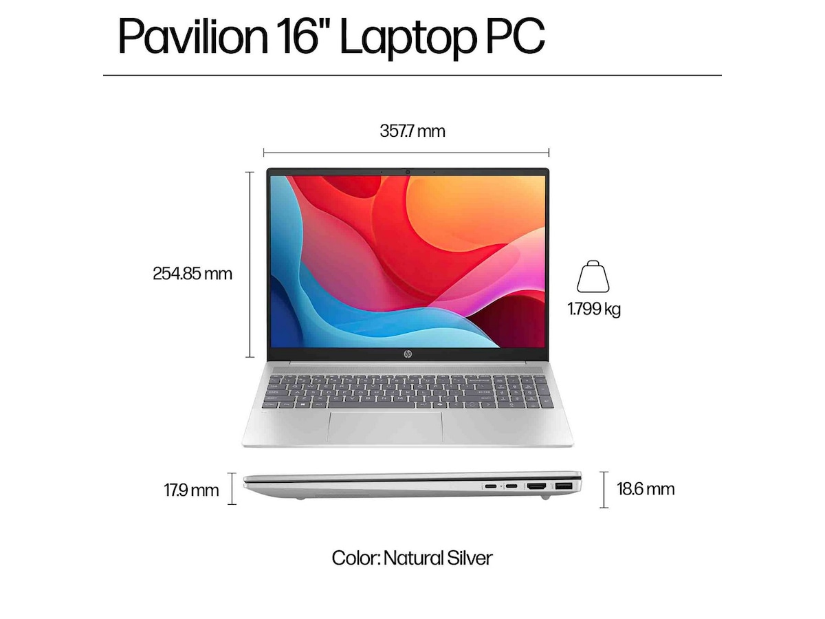 HP Pavilion 16-ag0015no 16" WUXGA Datorer - Bärbara / laptop