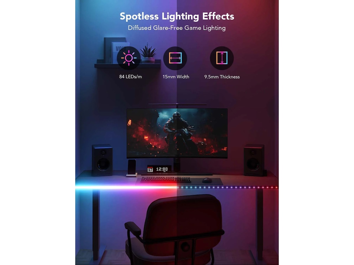 Govee Neon Gaming Desk Ljus Led strips & underhållning