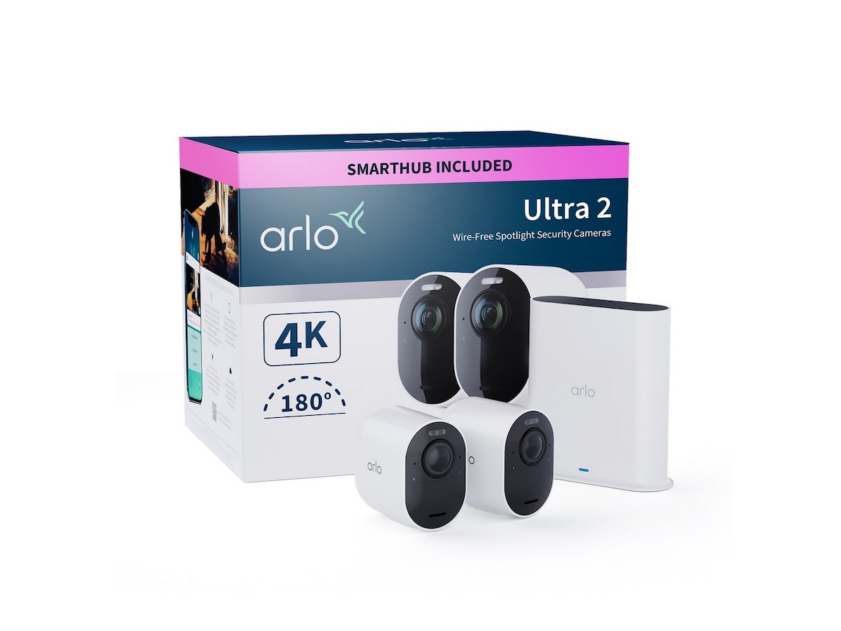 Arlo Ultra 2 övervakningskamera utomhus 2pk (vit) Övervakningskamera