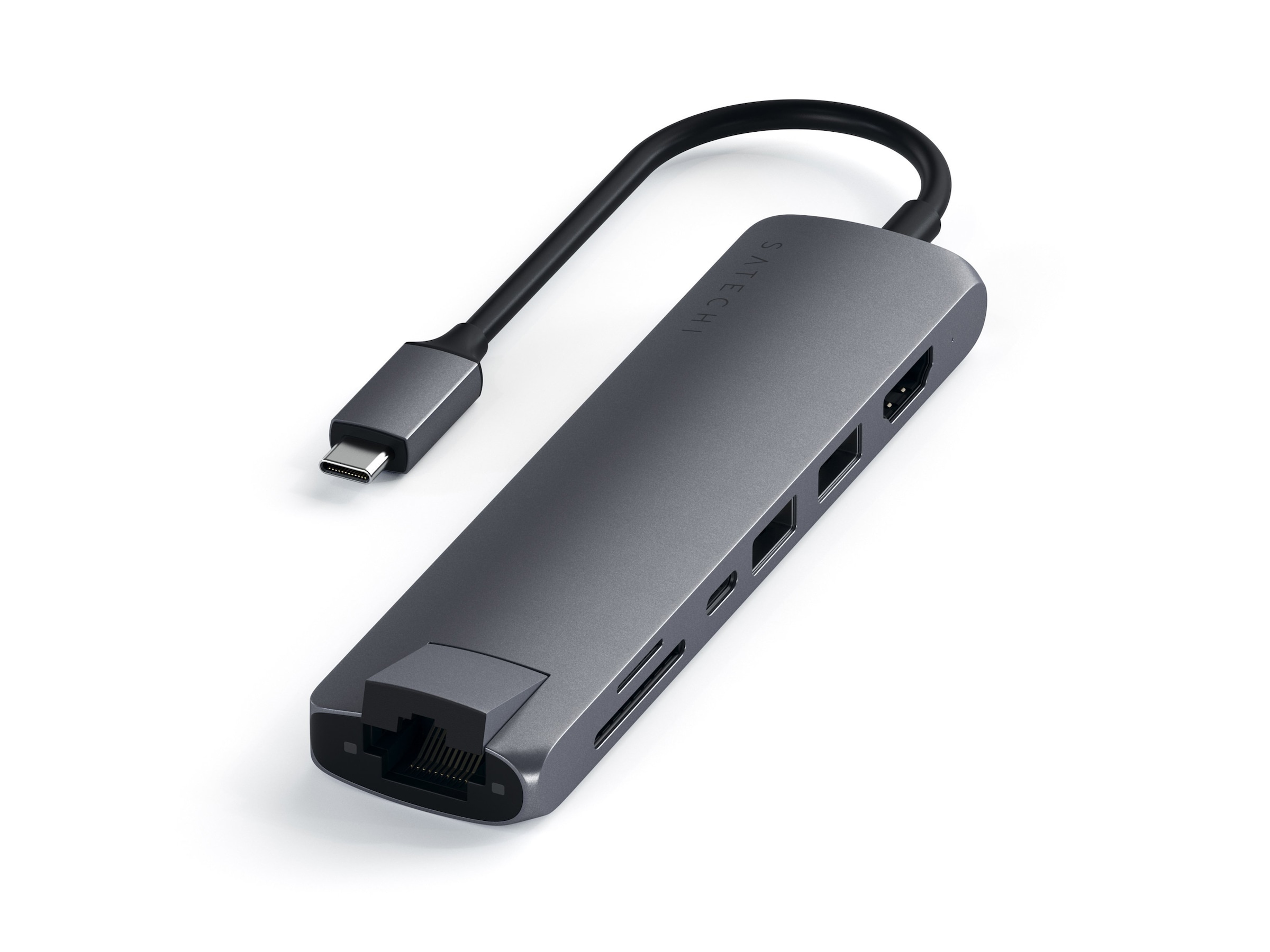 Satechi Slim Multiport Docking Rymdgr Dockningsstation Och Usb Hub