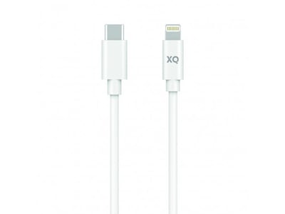 XQISIT Charge & Sync Lightning till USB-C 2.0 kabel vit