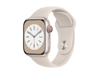 Apple Watch Series 8 41mm 4G Aluminium (stjärnglans)