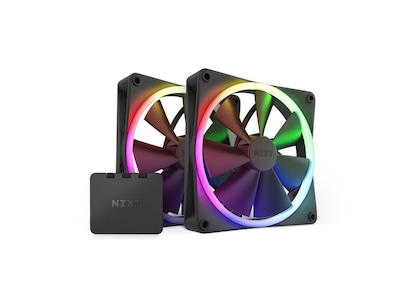 NZXT F140 RGB 140mm PWM Fläkt Twin Pack (svart)