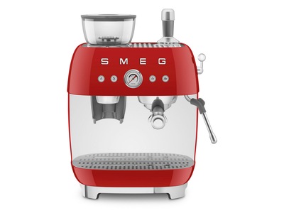 Smeg EGF03RDEU Manuell espressomaskin m/ grinder (röd)