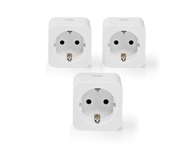 Nedis SmartLife Smart Plug WiFi 3pk (vit)