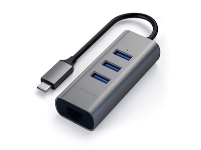 Satechi USB-C Hub 2-i-1 (grå)