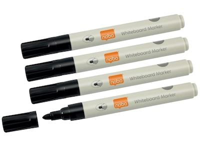 Nobo whiteboardpennor, 4-pack (svart)