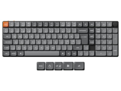 Keychron K17 MAX QMK/VIA Gateron Red trådlöst gamingtangentbord