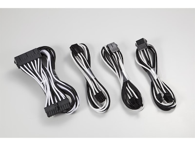 Phanteks Sleeved Cable Ext. (svart/vit)