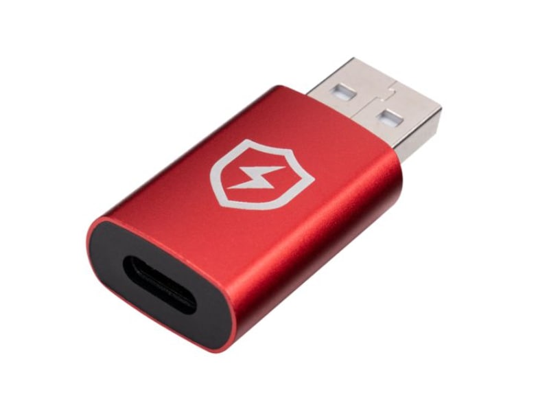 Safe Charge USB-A till USB-C Data Blocker adapter (röd) Kabel adapter och övergångar