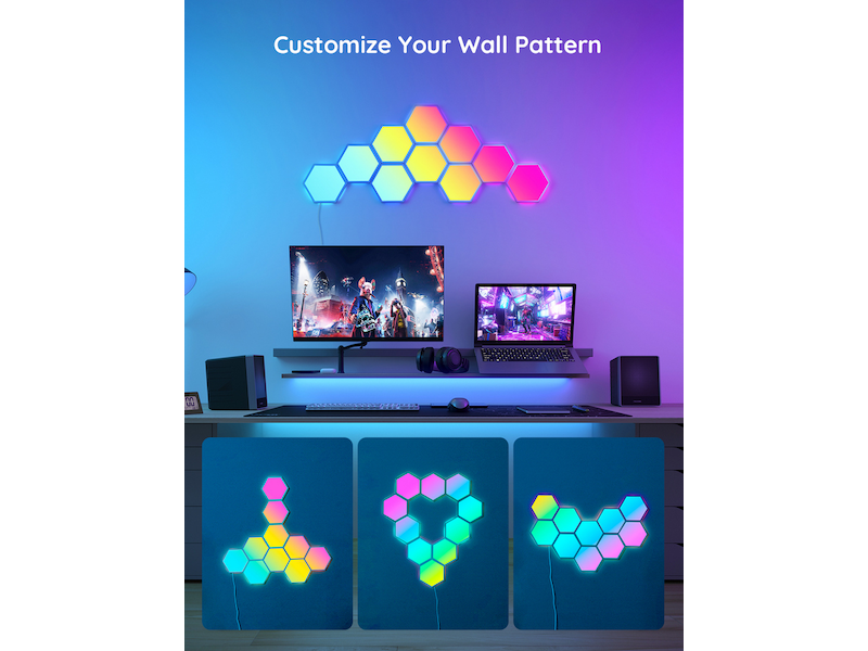 Govee Glide Hexa Light Panels Led strips & underhållning