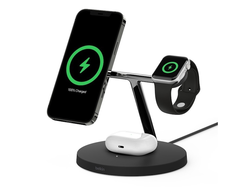 Belkin Boost Charge Pro 3-i-1 15W Trådlös laddningsstation (svart) Trådlös laddare