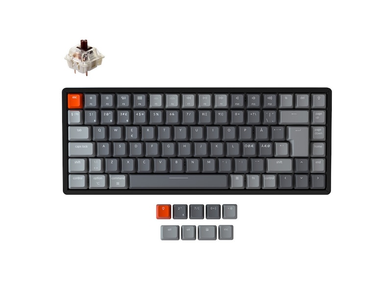 Keychron K2 V2 RGB Gateron Brown Trådlöst Tangentbord Gamingtangentbord