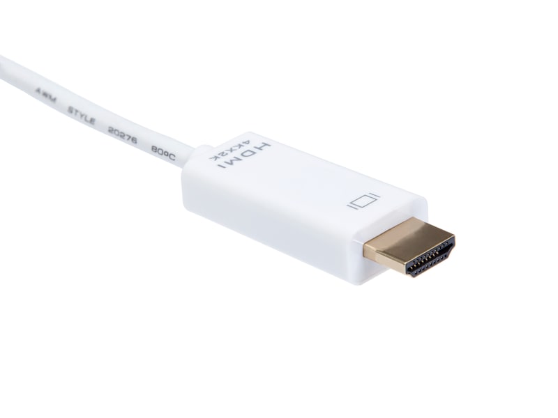 Mini DP till HDMI kabel 3m (vit) Skärmkablar