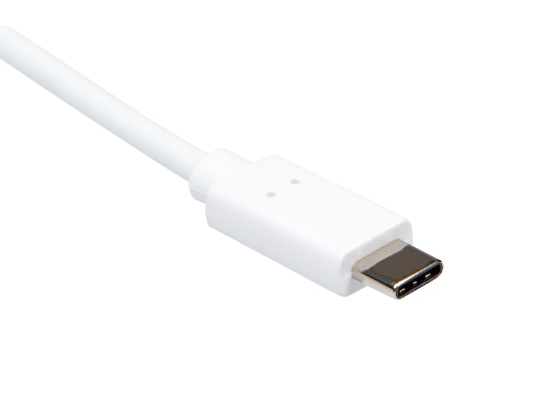 USB-A till USB-C kabel 2m (vit) USB-kablar