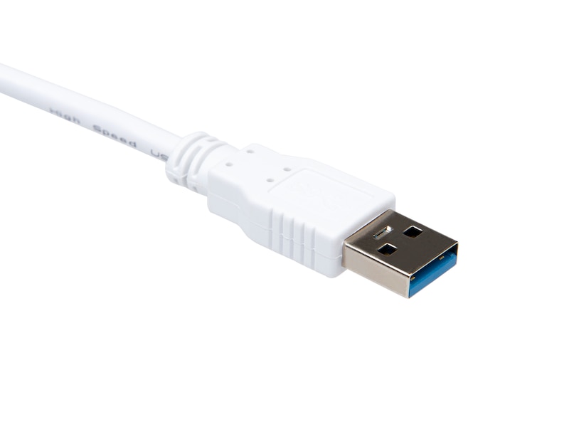 USB-A till USB-C kabel 2m (vit) USB-kablar