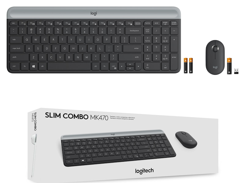 Logitech MK470 Slim Trådlös Kombination Mus & tangentbord -combo-paket