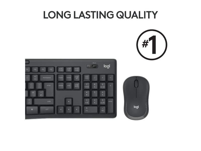 Logitech MK295 Silent Wireless Combo - GRAPHITE Mus & tangentbord -combo-paket