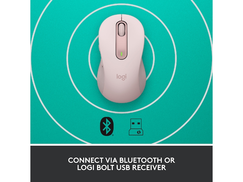 Logitech Signature M650 Medium  trådlös mus Rosa Mus