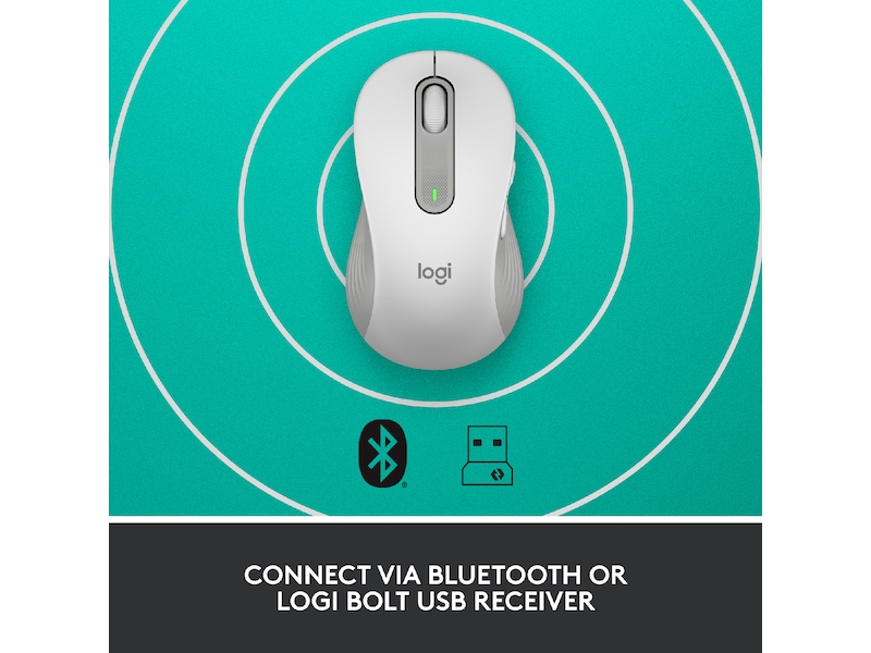 Logitech Signature M650 Large trådlös mus Offwhite Mus