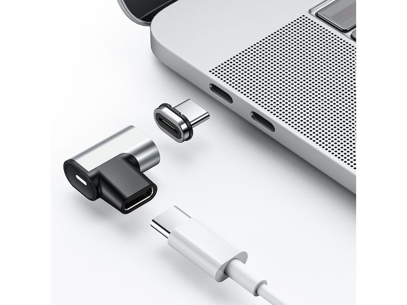 Magnetisk PD/Data USB-C adapter (svart/silver) Kabel adapter och övergångar