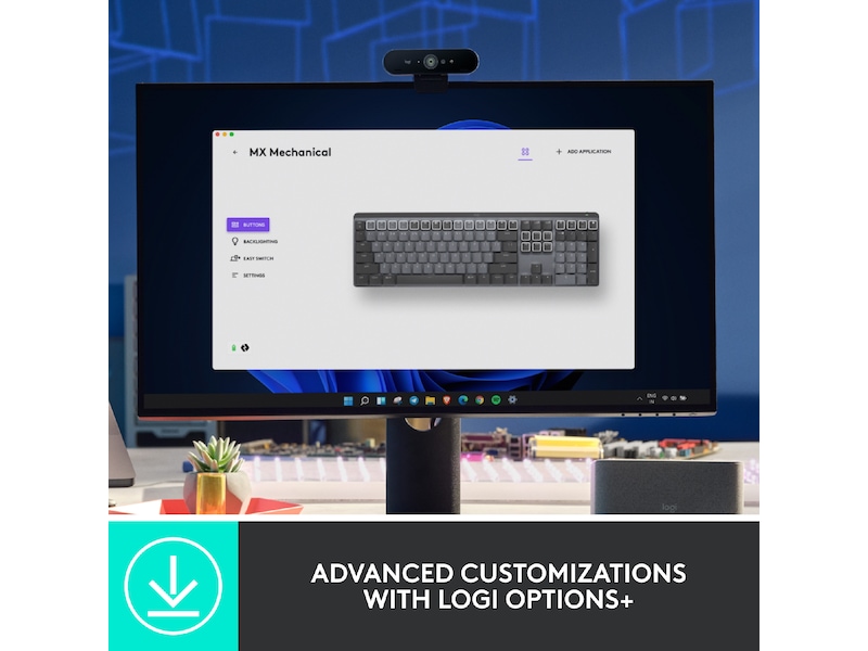 Logitech MX Mechanical Wireless Clicky (graphite) Tangentbord