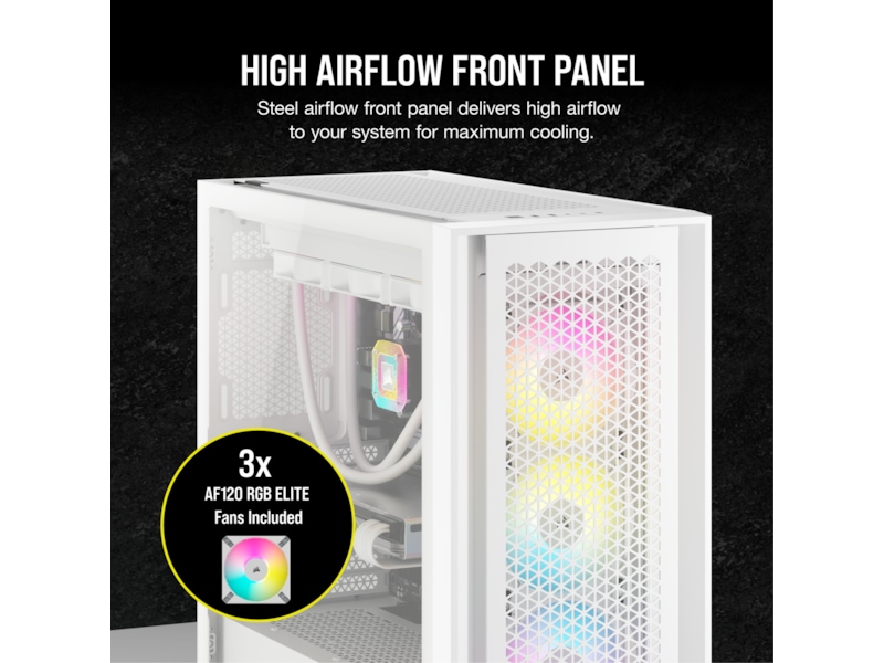 Corsair iCUE 5000D RGB Airflow Mid-Tower (vit) Midi tower