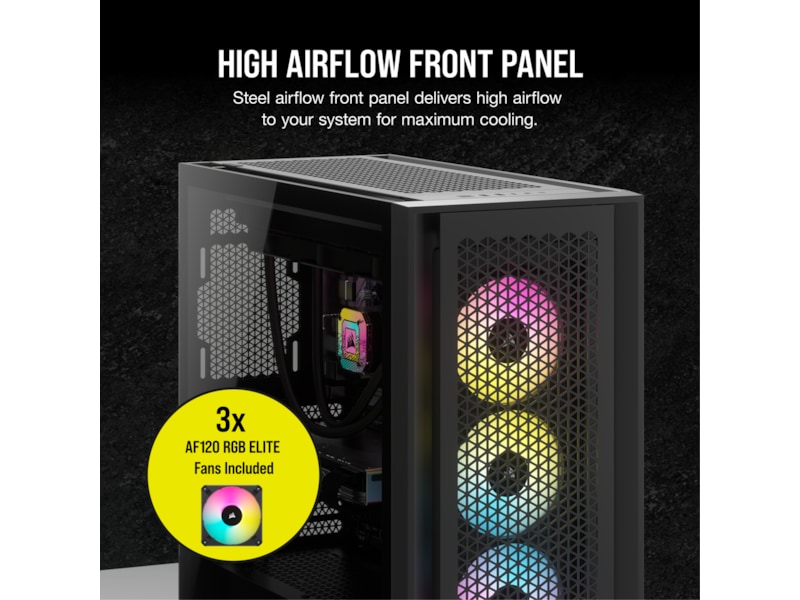 Corsair iCUE 5000D RGB Airflow Mid-Tower (svart) Midi tower