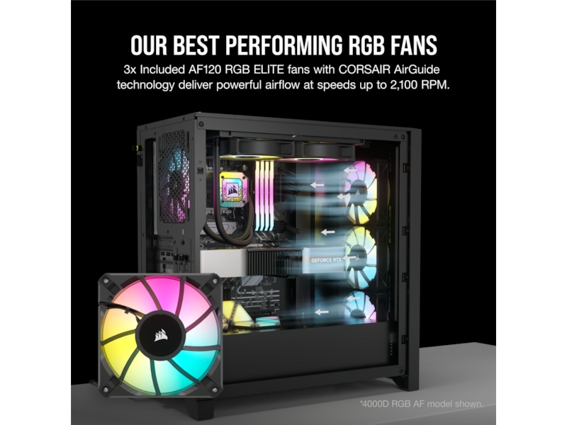 Corsair iCUE 5000D RGB Airflow Mid-Tower (svart) Midi tower