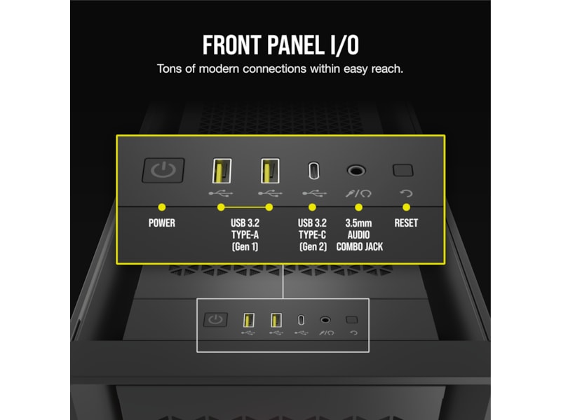 Corsair iCUE 5000D RGB Airflow Mid-Tower (svart) Midi tower