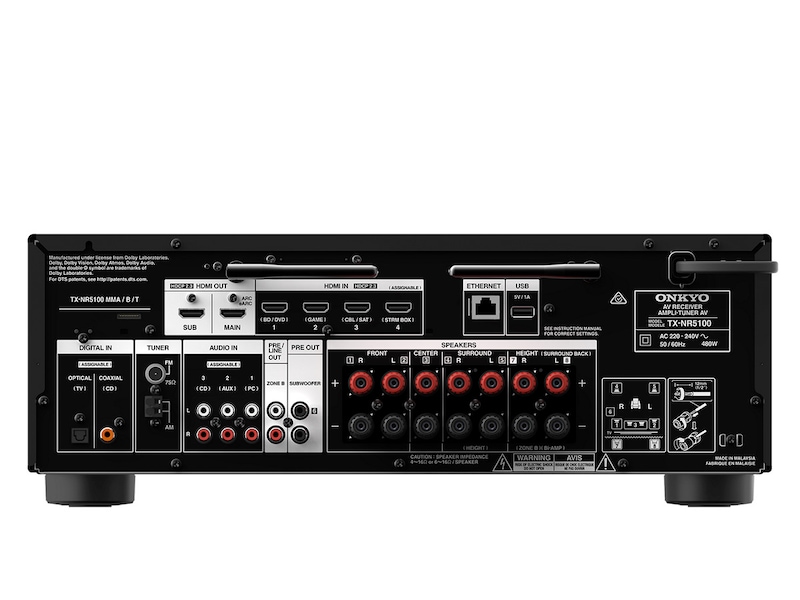 Onkyo TX-NR5100 AV Receiver 7,2 kanaler (svart) Receiver