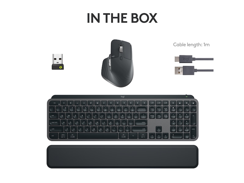 Logitech MX Keys S bundle (graphite) Tangentbord