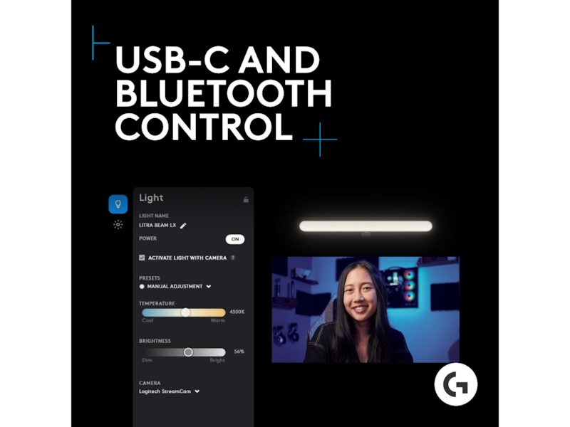 Logitech G Litra Beam LX Streaming tillbehör